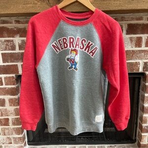 Men’s Original Retro Brand heathered gray Nebraska Huskers Sweatshirt size S